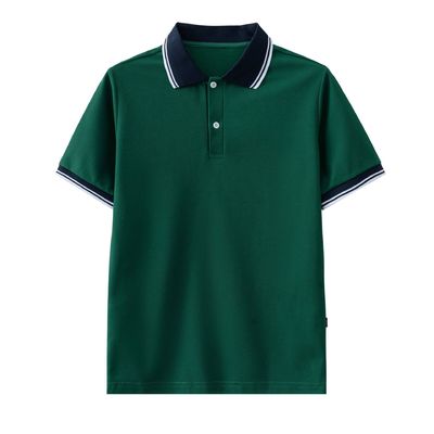 Kortsleeve polo shirts katoen mengsel polyetser pique klassieke schoolkleding