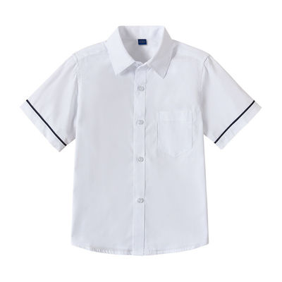 Schoolkleding Formele shirts Custom witte shirts korte mouw regelmatig fit