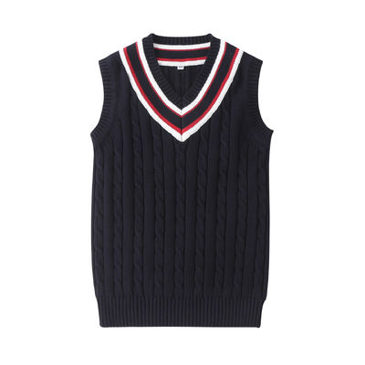 OEM-service Schoolkleding Kinderen Gebreide vest Jumper Machine Wasbaar