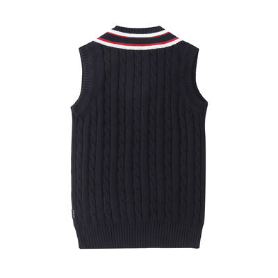 OEM-service Schoolkleding Kinderen Gebreide vest Jumper Machine Wasbaar