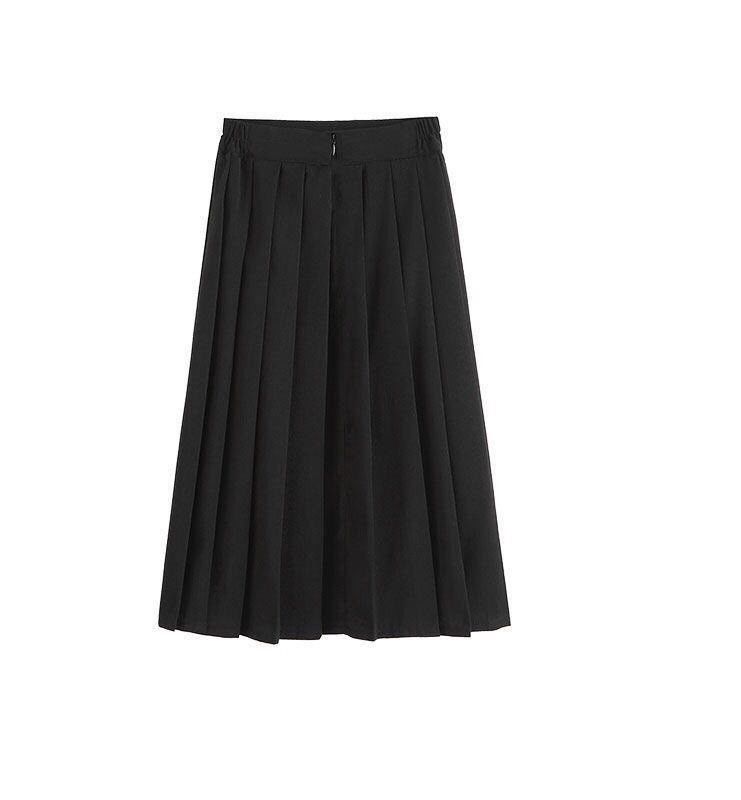 Comfortabele meisjes schooluniformen Pleated rokken Zwarte kleur